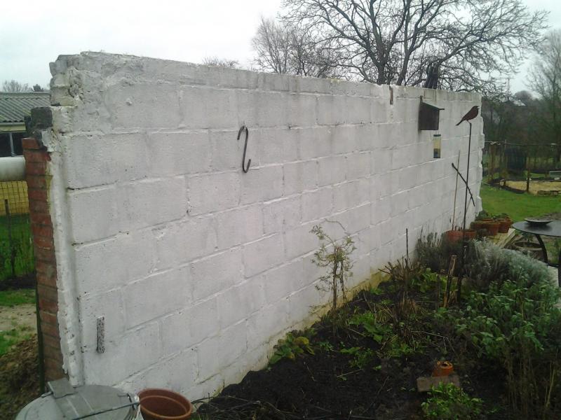 verlichten Hangen In de omgeving van Leemafwerking op betonsteen-buitenmuur | Ecobouwers.be